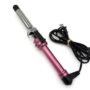 Hot Shot‎ Tools Curling Iron S510325 Pink Metal Adjustable Temp Professional 1"